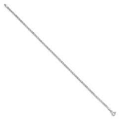 Sterling Silver 2mm Fancy Anchor Pendant Chain Anklet QPE17-8