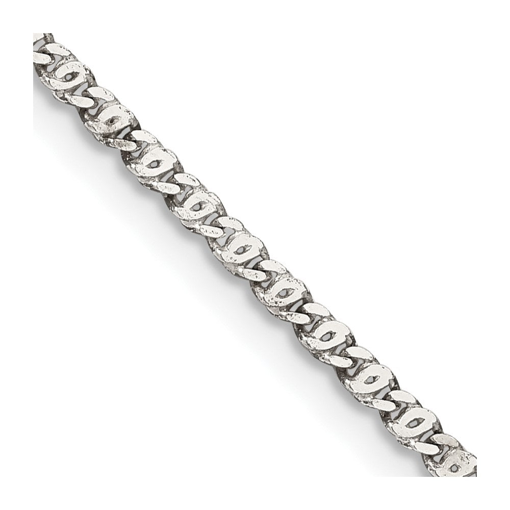 Sterling Silver 2mm Fancy Anchor Pendant ChainQPE17