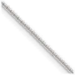 Sterling Silver .9mm 8 Sided Diamond-cut Mirror Box ChainQPE36