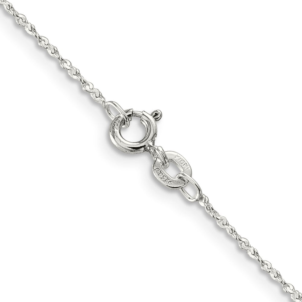 Sterling Silver 1mm Twisted Serpentine ChainQPE38