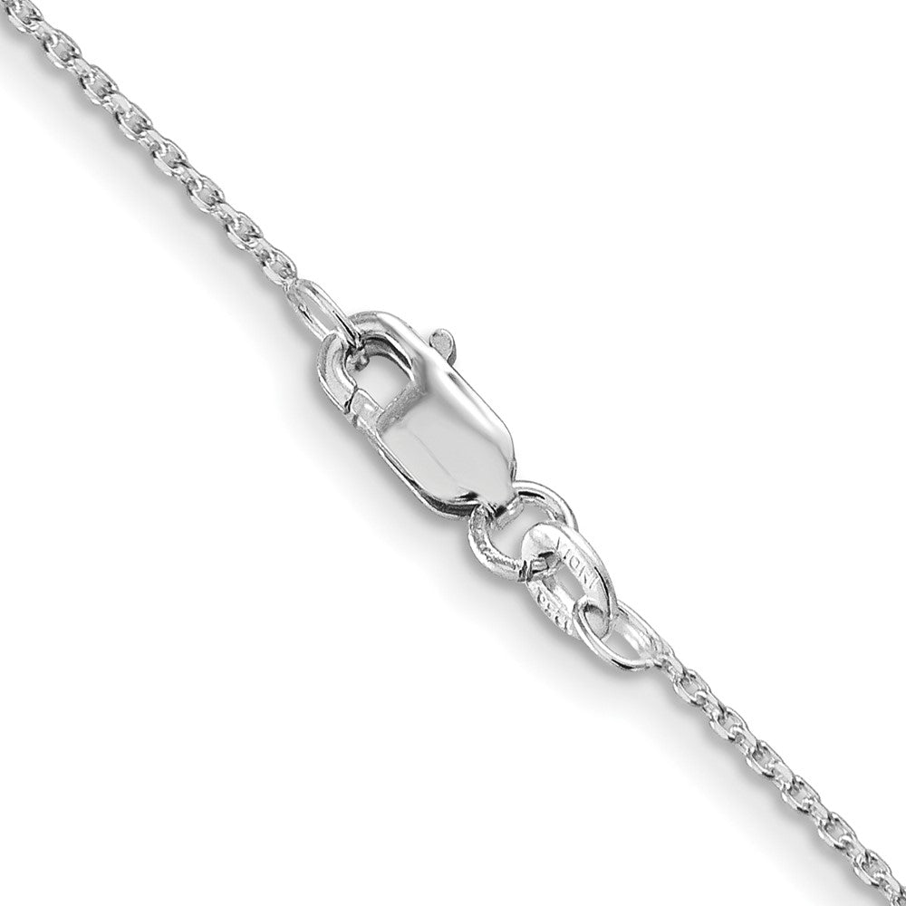 Sterling Silver Rhodium-plated 1.25mm Diamond-cut Forzantine Cable ChainQPE47R