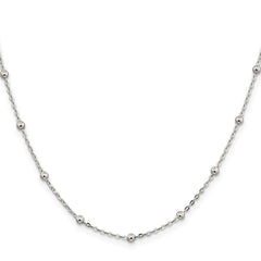Sterling Silver 1.3mm Fancy Beaded ChainQPE53