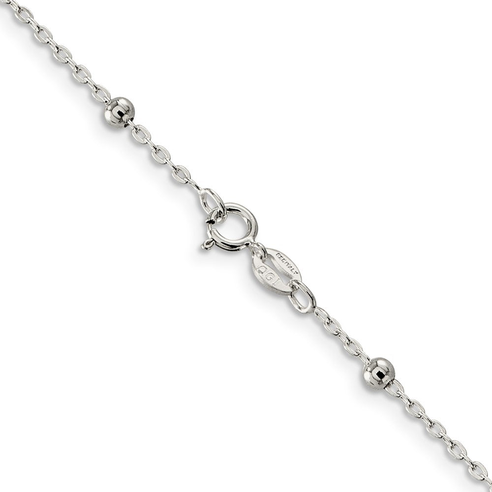 Sterling Silver 1.3mm Fancy Beaded ChainQPE53