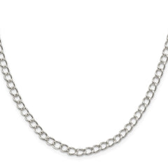 Sterling Silver 4.5mm Half round Wire Open Curb ChainQPE58