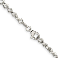 Sterling Silver 4.5mm Half round Wire Open Curb ChainQPE58
