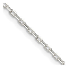Sterling Silver 1.65mm Diamond-cut Long Link Cable ChainQPE69