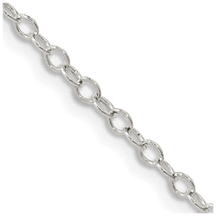 Sterling Silver 2.5mm Flat Open Oval Cable ChainQPE80