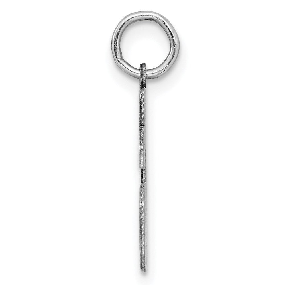 Sterling Silver/Rhodium-plated Satin Number 36 Charm QPS36