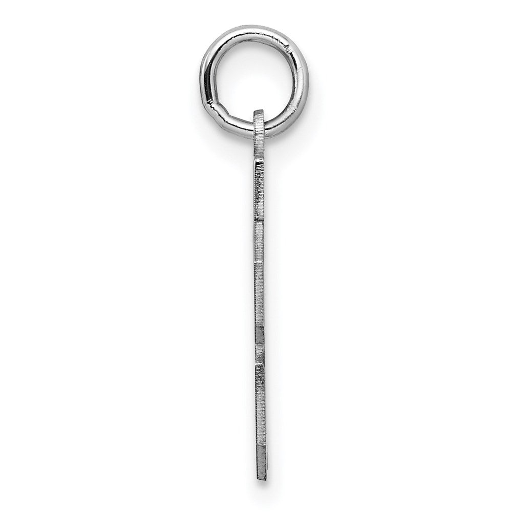 Sterling Silver/Rhodium-plated Satin Number 38 Charm QPS38