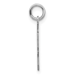 Sterling Silver/Rhodium-plated Satin Number 38 Charm QPS38