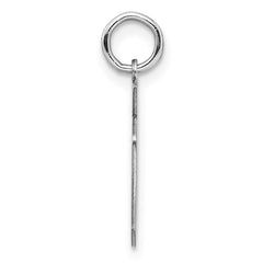Sterling Silver/Rhodium-plated Satin Number 40 Charm QPS40