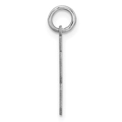 Sterling Silver/Rhodium-plated Satin Number 43 Charm QPS43