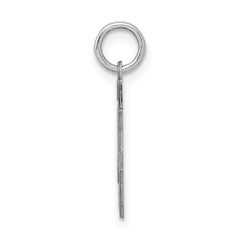 Sterling Silver/Rhodium-plated Satin Number 45 Charm QPS45