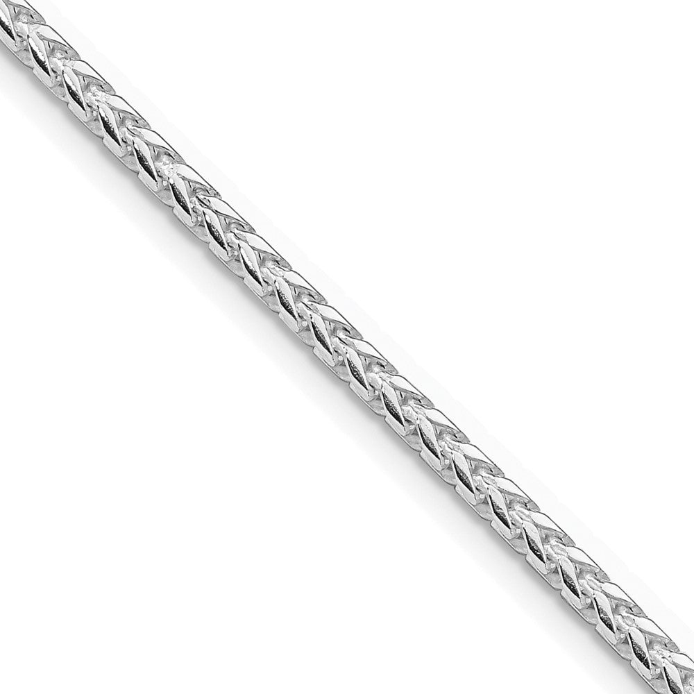 Sterling Silver Rhodium-plated 2.55mm D/C Square Franco ChainQQF080R
