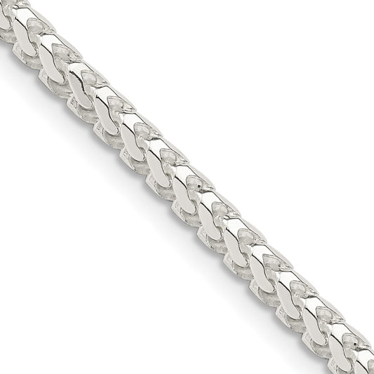 Sterling Silver 3.1mm D/C Square Franco ChainQQF100