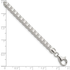 Sterling Silver 4.7mm D/C Square Franco Chain QQF140-8