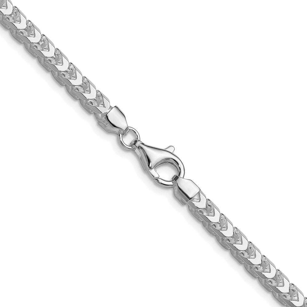 Sterling Silver Rhodium-plated 4.7mm D/C Square Franco ChainQQF140R