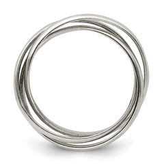 Sterling Silver Triple Intertwining Ring