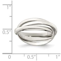 Sterling Silver Triple Intertwining Ring