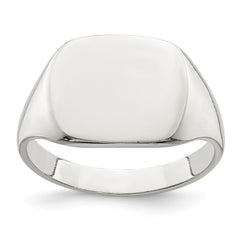 Sterling Silver 11x14mm Solid Back Signet Ring