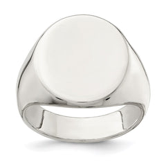 Sterling Silver 19x16mm Closed Back Signet Ring