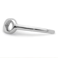 Sterling Silver Rhodium-plated Infinity Ring