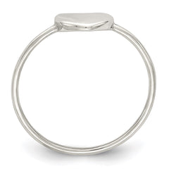 Sterling Silver Polished Heart Ring