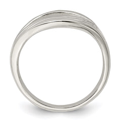 Sterling Silver Polished Wave Ring