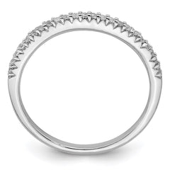 Sterling Silver Rhodium-plated Polished CZ Ring