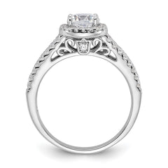 Sterling Silver Rhodium-plated & CZ Ring