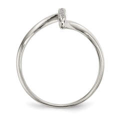 Sterling Silver CZ Bar Ring