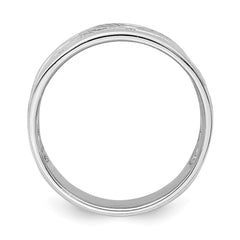 Sterling Silver Rhodium-plated Flower Ring