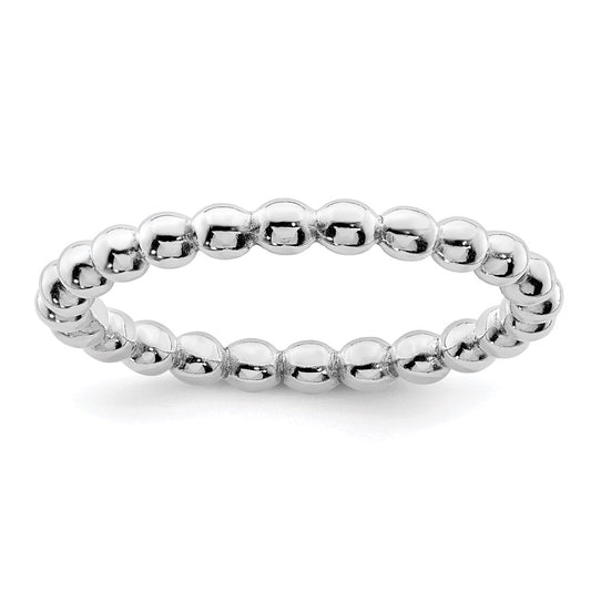 Sterling Silver Rhodium Plated Ring