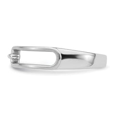 Sterling Silver Rhodium-plated Polished Ring