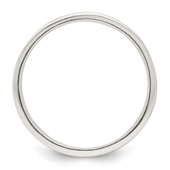 Sterling Silver Polished Oxidized Patterned Men's Band Ring