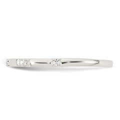 Sterling Silver Polished CZ 1.5mm Band Size 6 Ring