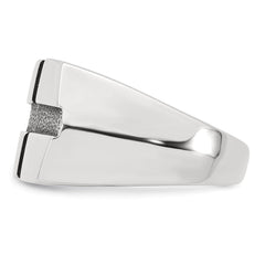 Sterling Silver Antiqued Cross Mens Size 10 Ring