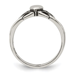 Sterling Silver Antiqued Claddagh Ring