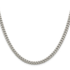 Sterling Silver 5mm Domed w/ Side D/C Curb ChainQRC150