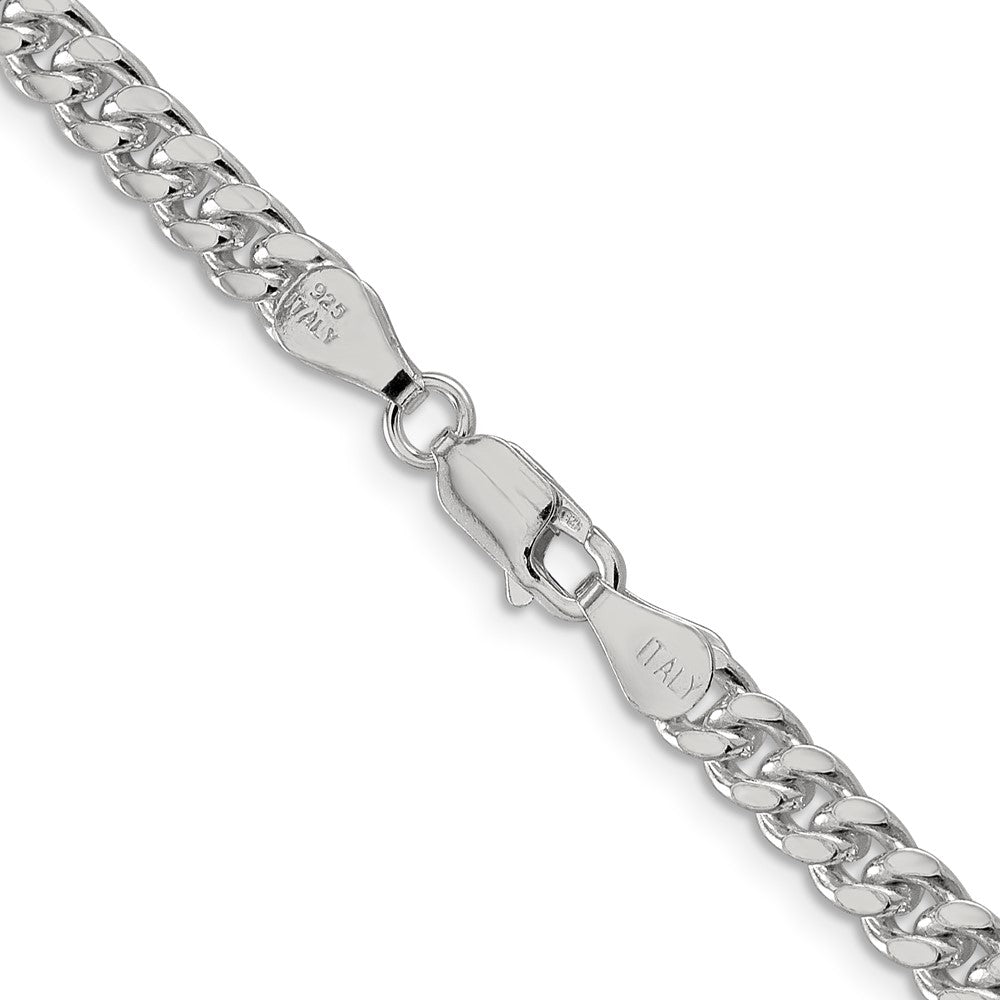 Sterling Silver 5mm Domed w/ Side D/C Curb ChainQRC150