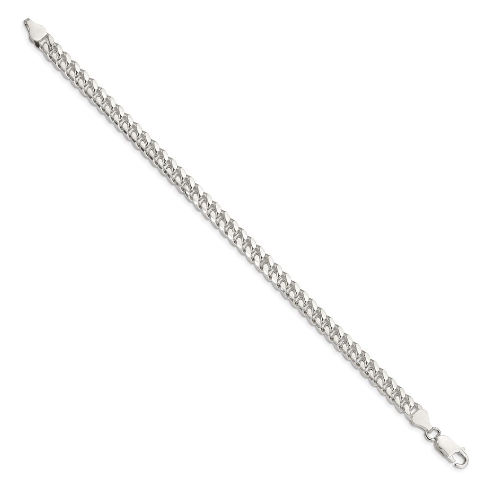 Sterling Silver 6mm Domed w/ Side D/C Curb Chain QRC180-8