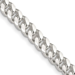 Sterling Silver 6mm Domed w/ Side D/C Curb ChainQRC180