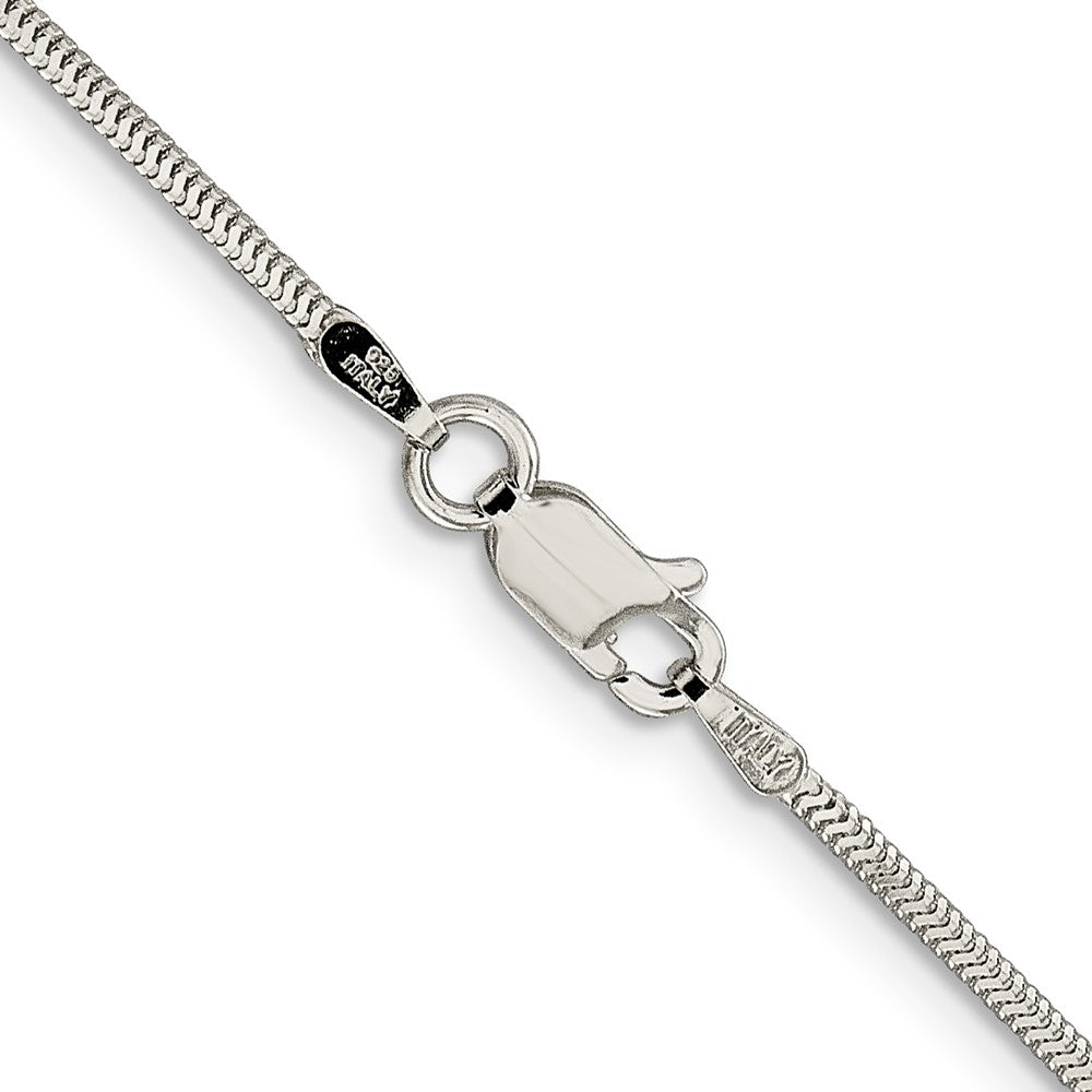 Sterling Silver 1.5mm Diamond-cut Flat Snake ChainQSF160