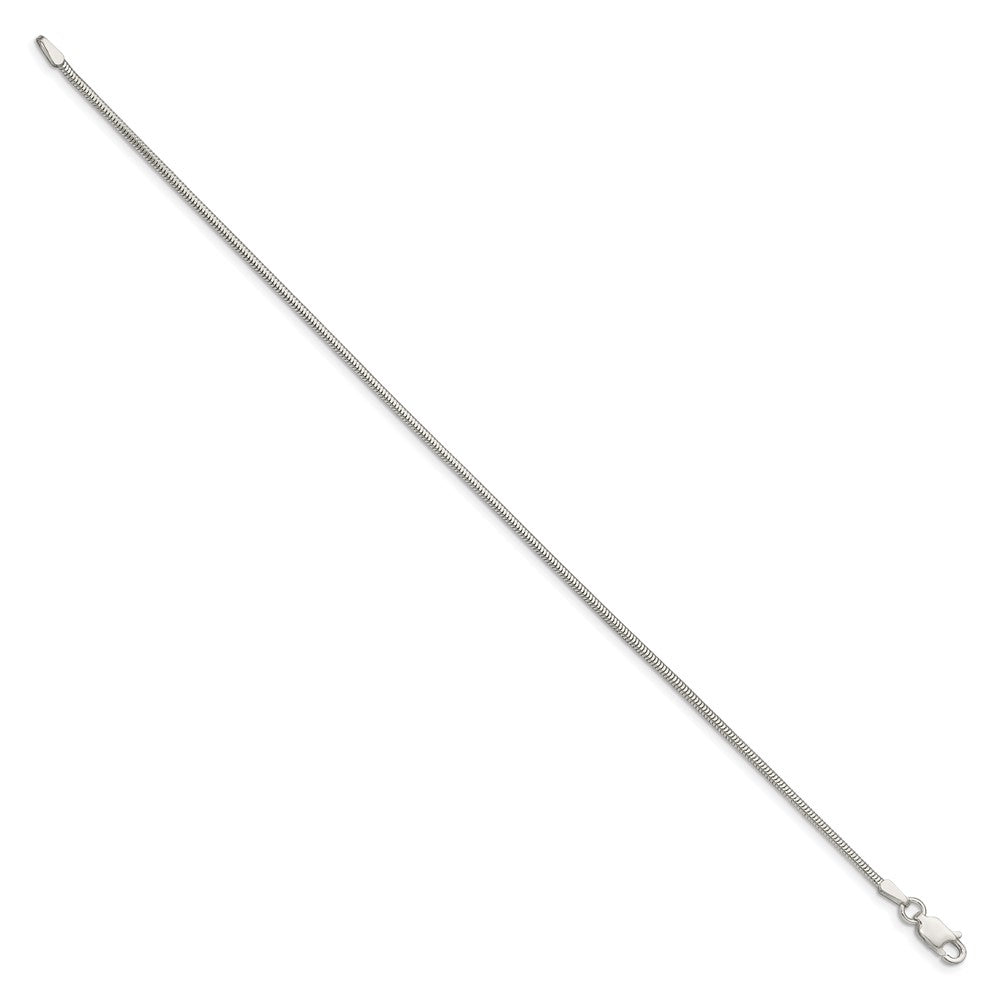 Sterling Silver 1.5mm Diamond-cut Flat Snake Chain QSF160-8