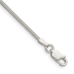 Sterling Silver 1.5mm Diamond-cut Flat Snake Chain QSF160-8