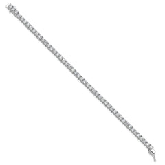 Sterling Shimmer Sterling Silver Rhodium-plated 3.5mm CZ 48 Stone 7 inch Bracelet QSH181-7