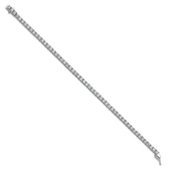 Sterling Shimmer Sterling Silver Rhodium-plated 3.5mm CZ 54 Stone 8 inch Bracelet QSH181-8