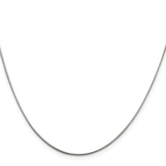 Sterling Silver Rhodium-plated .8mm Round Snake Chain w/2in ext. QSN020RH