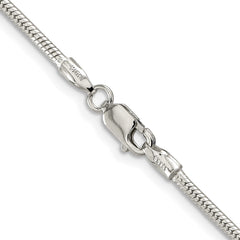 Sterling Silver Rhodium-plated 1.75mm Snake ChainQSN050R