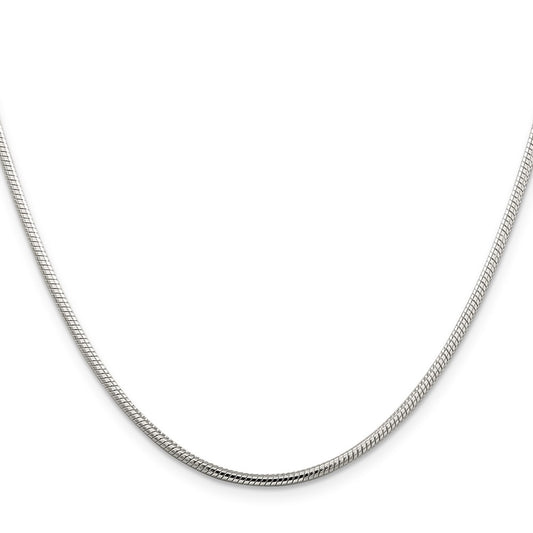 Sterling Silver 2mm Snake ChainQSN060